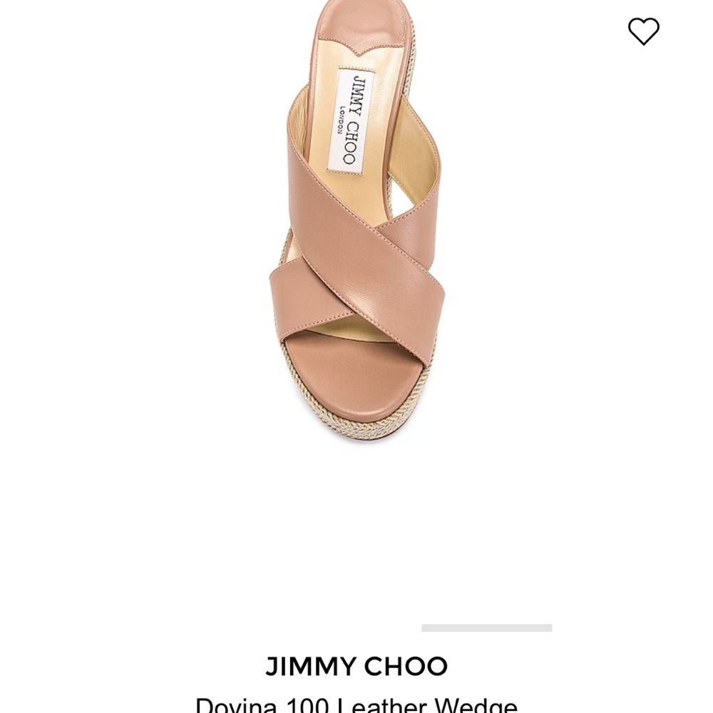 Jimmy Choo Pink Wedge Sandals with Espadrille Heel - Picture 4 of 5